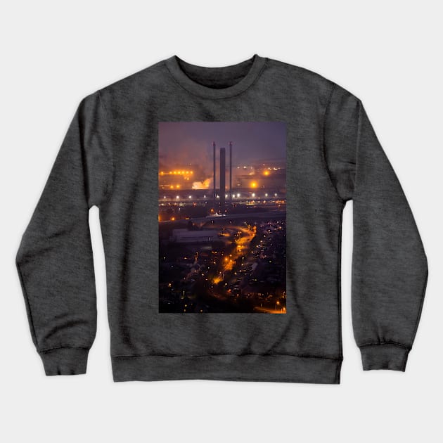 Steel Making at Port Talbot - 2014 Crewneck Sweatshirt by SimplyMrHill